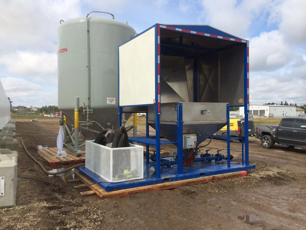Barite BlowThru Vane Feeder Hopper